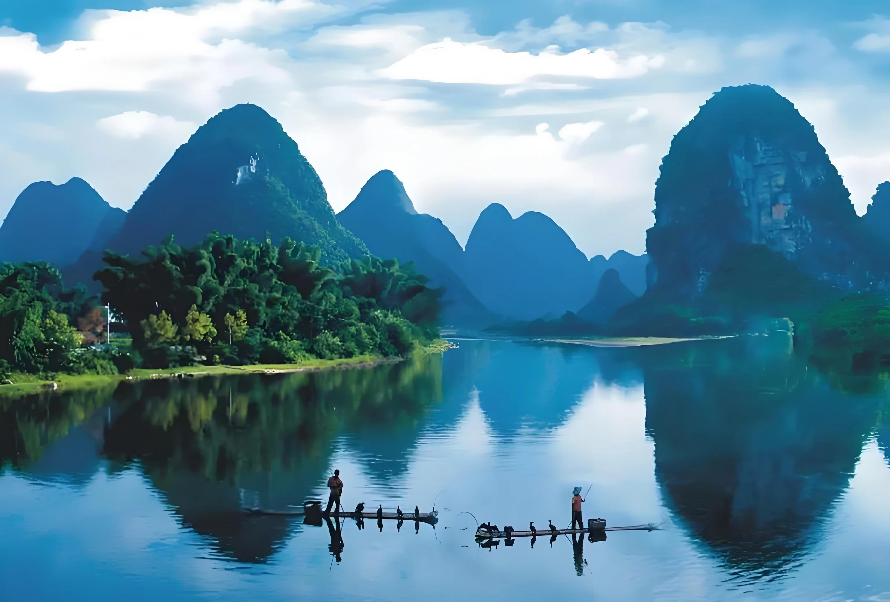 荔江灣(天宮岩+遊船+魚鷹捕魚+玻璃橋)