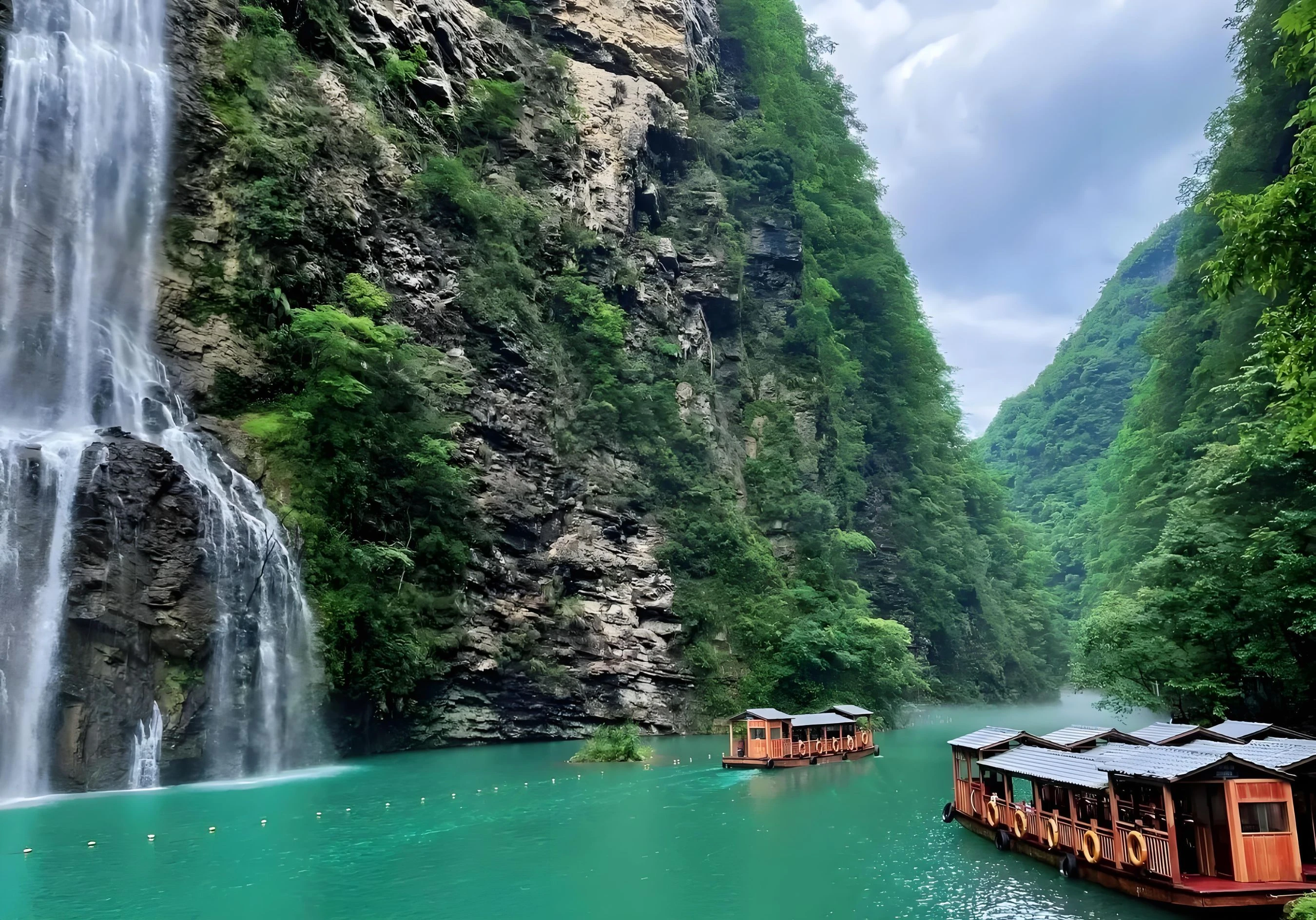 大峽谷彩虹湖遊船